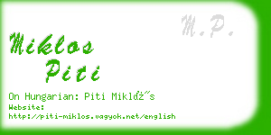 miklos piti business card